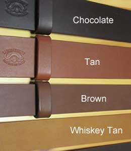 hand made leather belts different colours